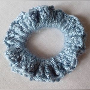 Shiny Blue Scrunchie